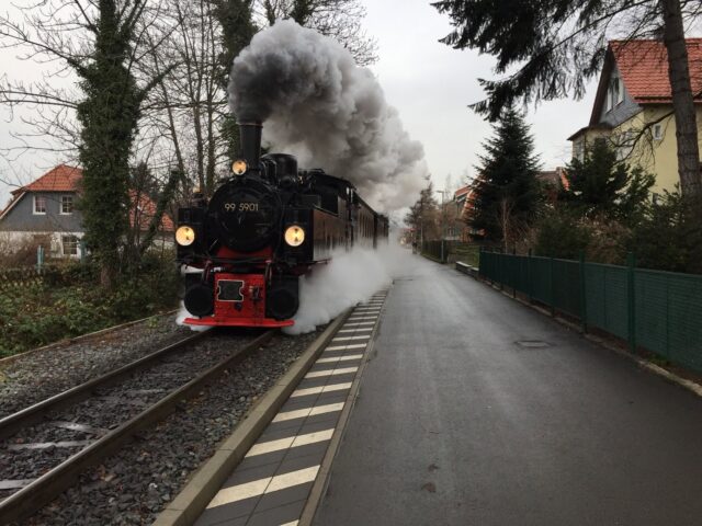 Dampflok der Harzer Schmalspurbahn HSB in Wernigerode